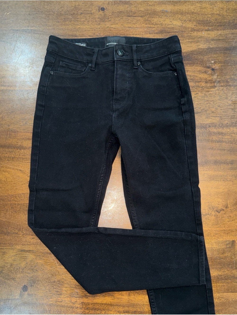 White House Black Market High Rise Skinny Ankle Sculpt Dark Black Jeans 0